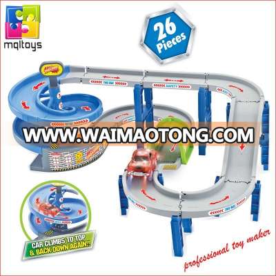 New style track toy 26pcs create a road track with LED car