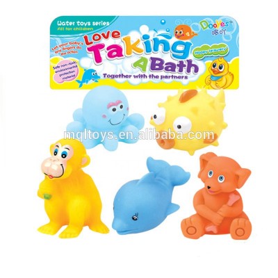 Lovely rubber animal water floating bath toy