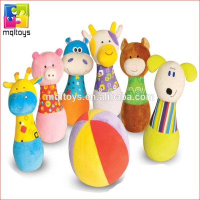 Toddlers playful stuffed bowling game toy